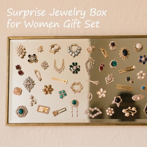Mystery Jewelry Jar - 25.4fl oz, 45+ Surprise Vintage Jewelry Set for Women, Jewelry Mystery Jar Gift Set Including Earrings Necklaces Bracelets/Anklets Rings Kracelet, Unique Birthday Gifts for Her4