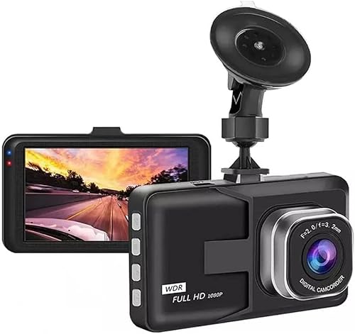 Miniatura 1 de Dash Cam 720P Full HD cámara en el salpicadero grabadora de video para autos con pantalla LCD de 3 pulgadas visión nocturna WDR detección de