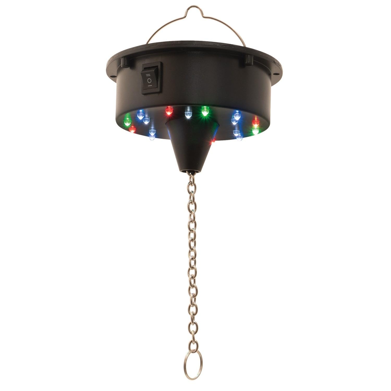 Boule à Facettes Argentée 50cm FXLab avec deux points de suspension + Moteur de boule à facettes LED à batterie FXLAB