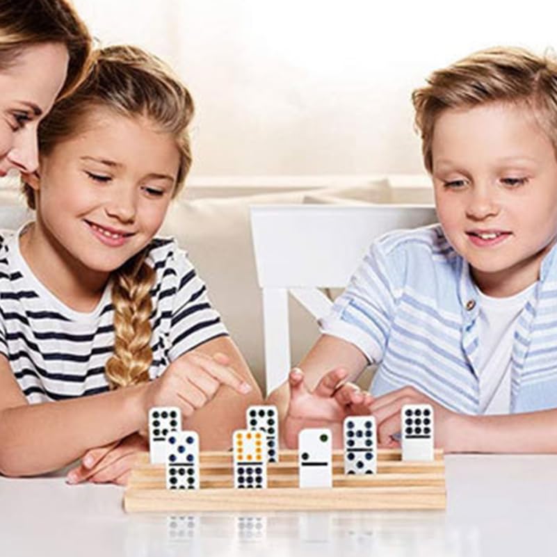 Organizador para dominós de madera maciza miniatura 5