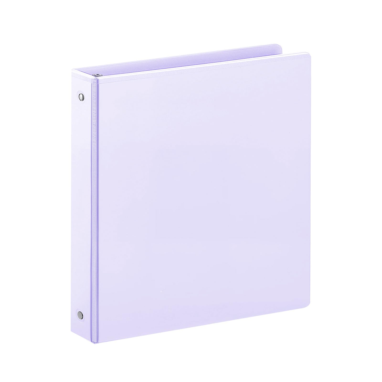 SUIN 1 Inch 3 Ring Binder, Clear 1'' View Presentation Binders with 2 Pockets, Fits 8.5 x 11 Letter Size, Durable Polypropylene, Non-Stick &amp; PVC-Free for School, Office &amp; Home (Pastel Purple)
