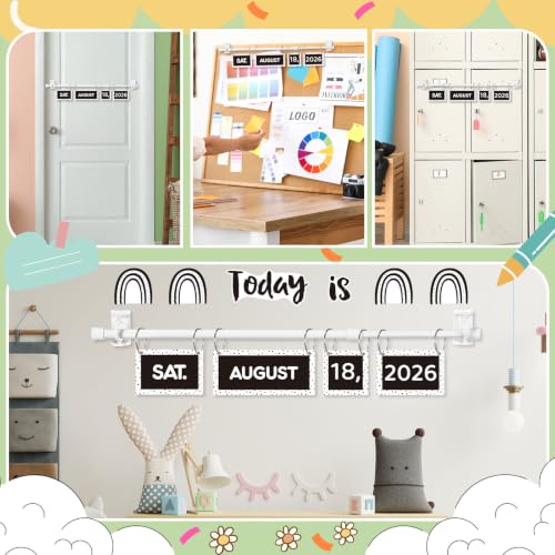 Flip Classroom Calendar Set with Adjustable Holder, Black, Dot by DoubleFill - Image 7