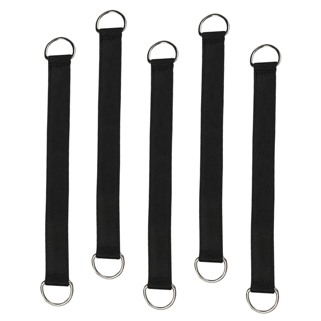 ibasenice 5 Ensembles Sangle De Boucle Swing De Plein Air Remplacement Balançoire Bretelles Sangles De Hamac Réglables Bracelets en Polyester Black 5 Pièces * 5