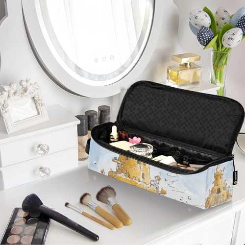 Bolsa de viaje para herramientas de cabello con tapete resistente al calor, impermeable y portátil para planchas, alisadores y rizadores miniatura 7