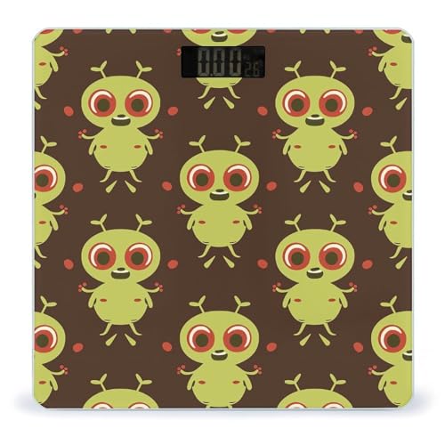 Báscula digital para peso corporal con diseño Alien verde