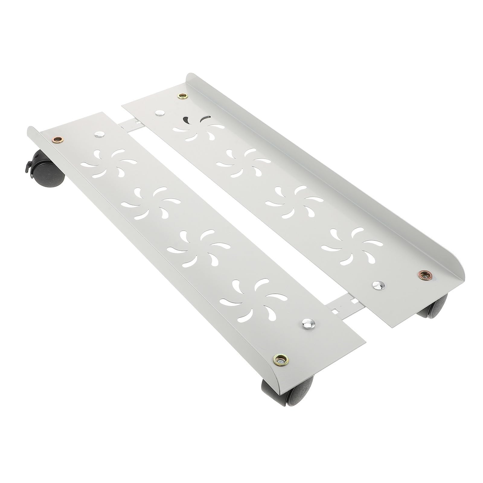 PartyKindom Soporte de Computadora, Soporte de Torre para PC Ruedas, Acero al Carbono, Blanco, Frenos, para Torre de Ordenador, para Escritorio y Hogar