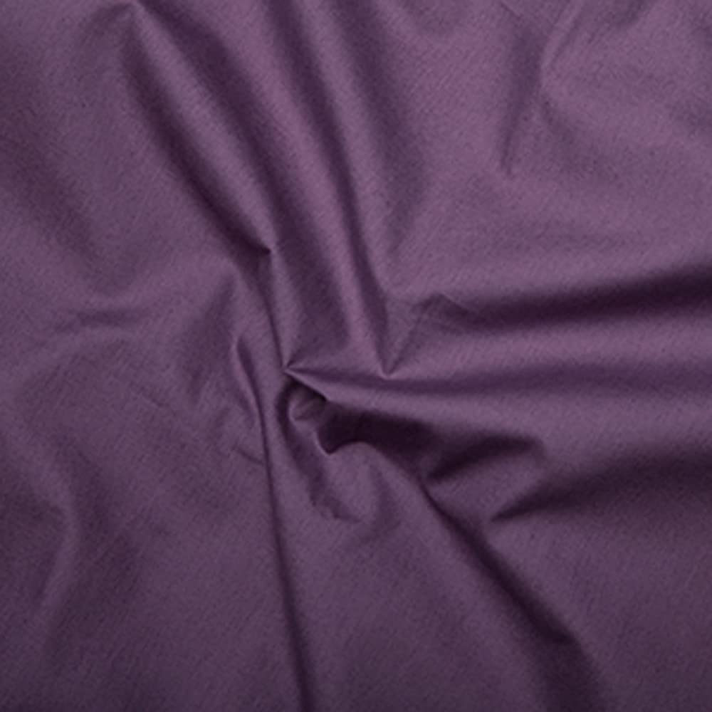Glamour Secrets Plum 100% Cotton Poplin Fabric - Plain ~ Purple - Craft Fabric Material Metre