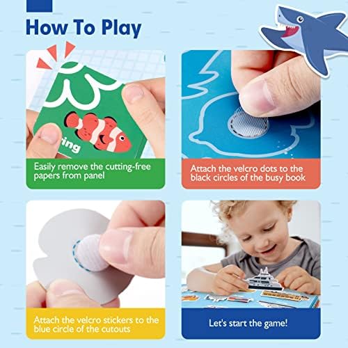 hahaland Preschool Busy Books for Toddlers 2-4 3-5, Toddler Books 2-3 Year Old, Montessori Toddler Busy Board for Toddlers 2-4, Birthday for 3 4 5 Year Old Boys Girls 6 51HgXCA2TQL. AC