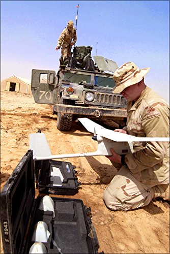 History Galore 24'x36' Gallery Poster, rq-11 raven uav drone Scout, 1st Armored Division u.s. army