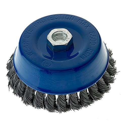 Image of Mercer Industries 189080 - 5 inch x 5 /8 inch-11 Knot Cup Brush, .020 Carbon Steel Wire