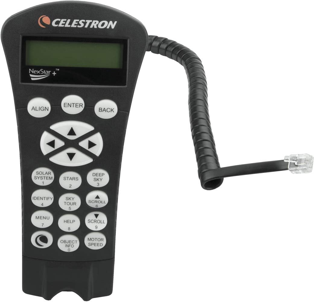 93982 NexStar+ Hand Control, Compatible with all Equatorially Mounted (EQ) NexStar Telescopes, Black