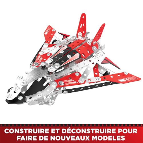 Bandai Meccano Véhicules de Course 10 en 1 Coffret de Construction 10 Modèles 225 pièces Outils Notice Kit Activité Assemblage Voiture Avion Bateau Course Jouet Enfant et+ APM20104 - vue 4