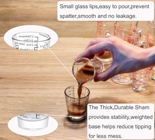 Vaso medidor de vidrio templado 45 ml Ackers miniatura 5