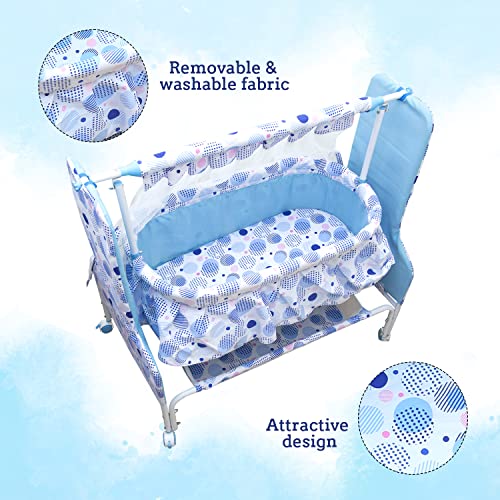 Mee-Mee-New-Born-Baby-Sleep-Swing-CradleJhulaPalnaBedBaby-Bedding-with-Mosquito-Net-and-Cradle-for-0-12-Months-Baby-Boys-and-Girls-Blue