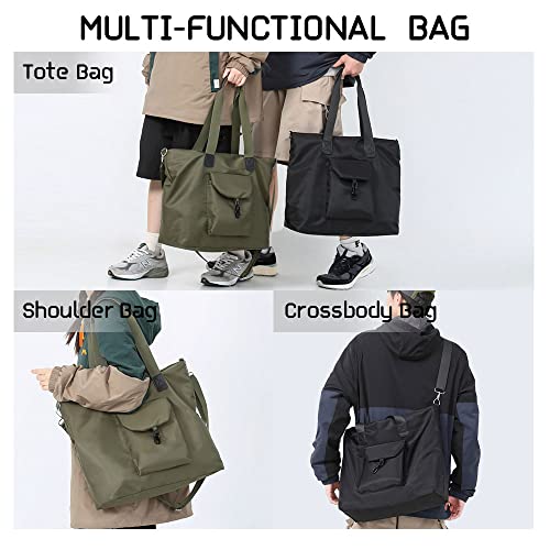 Plusfeel Shoulder Tote Bag For Men Women, Nylon Top-Handle Purse, Weekend Crossbody Bag, Army Green #TOP5