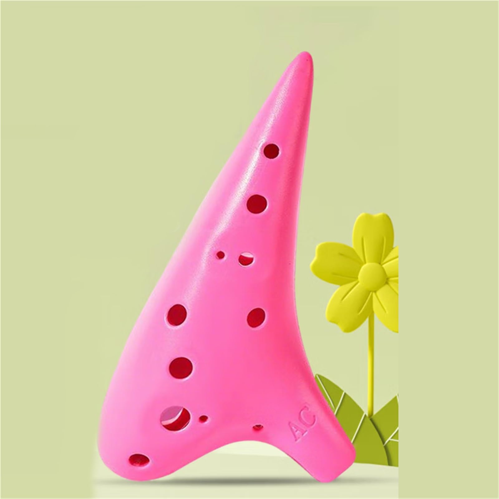 Ocarina Strumento Musicale Portatile Professionale Per Principianti In Resina ABS Rosa Ocarina A 12 Fori