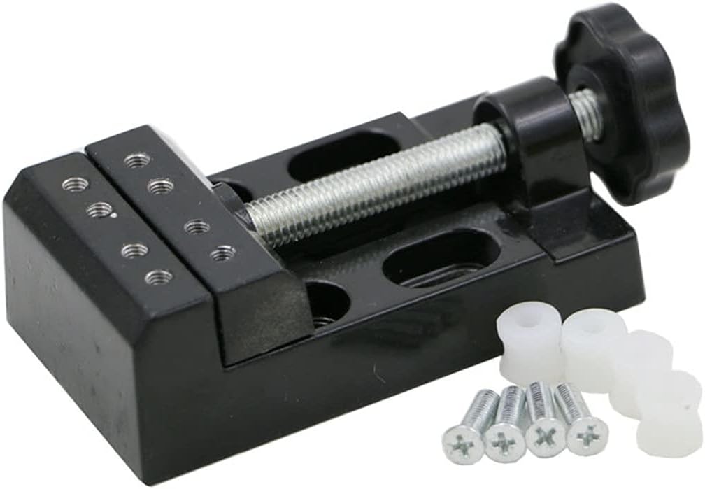 Quality Aluminum Alloy Mini Bench Vice Vise Flat Jaw Clamp Walnut Electric Grinder Jig Bed Carving