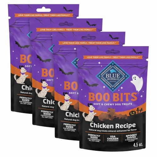 Blue Buffalo Boo Bits Soft & Chewy Halloween Dog Treats, Tasty Chicken Recipe, 4.5-oz Bag (Pack of 4) - image 1