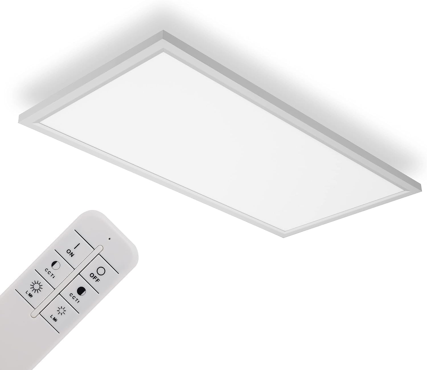 IMPTS LED Panel Deckenleuchte Dimmbar 30x60cm Deckenpanel Deckenbeleuchtung mit Fernbedienung, Einstellbare Farbtemperatur, 25W Lampe Flach für Wohnzimmer, Küche, Badezimmer, Schlafzimmer, Balkon