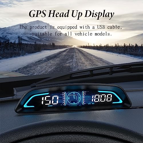 Awolimei Car Hud Gps Speedometer，Head Up Display For Cars With Speed、Mph，Usb Plug And Play，Suitable For All Car (G3) #TOP1