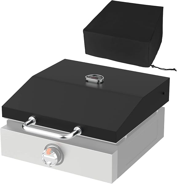 Upgrade Hinged Lid Hard Cover for Blackstone Griddle, Grill Hood with Waterproof Grill Cover for Blackstone Flat Top Gri