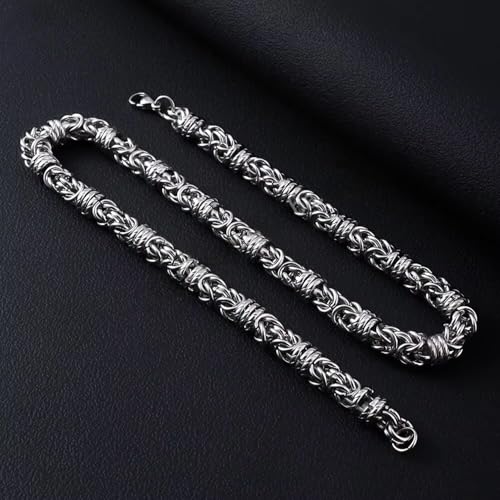 Image of THE MEN THING Chain for Men, Luxury Pure Titanium Steel Chain | Silver Stainless Steel Chain | Necklace Jewellery for Men & Boys