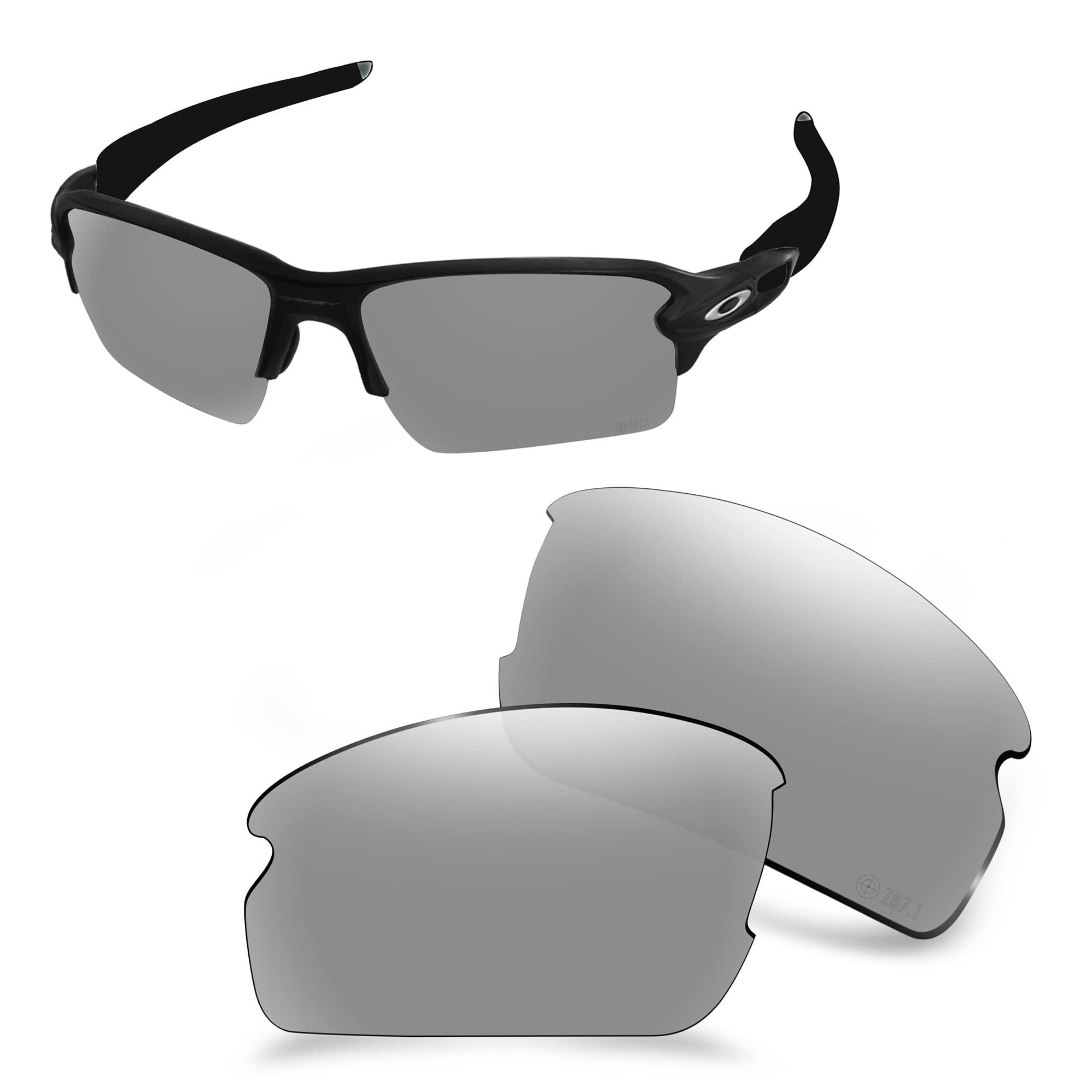 AOZAN ANSI Z87.1 Polarized Replacement Lenses Compatible with Oakley Flak 2.0 XL OO9188 Sunglasses - Gainsboro