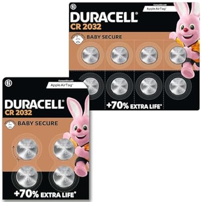 Duracell CR2032 pilas de botón de litio 3 V paquete de 12 - Hasta un 70 % extra duración - Tecnología Baby Secure - Para Apple AirTag llaves remotas dispositivos domésticos deportivos y médicos