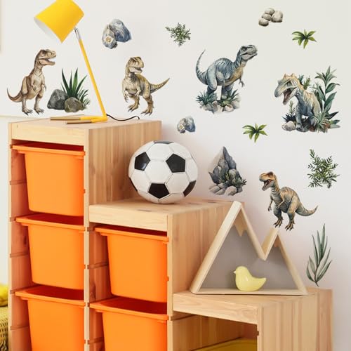 Vinilo decorativo de pared Dinosaurio T-Rex Acuarela Achang miniatura 5