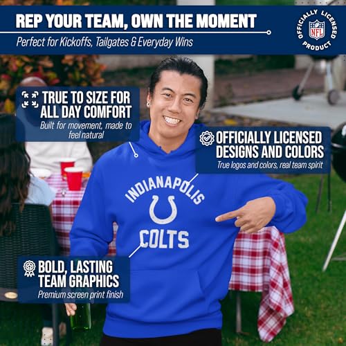 Image of Team Fan Apparel NFL Gameday Hoodie Pullover Sweatshirt for Men and Women