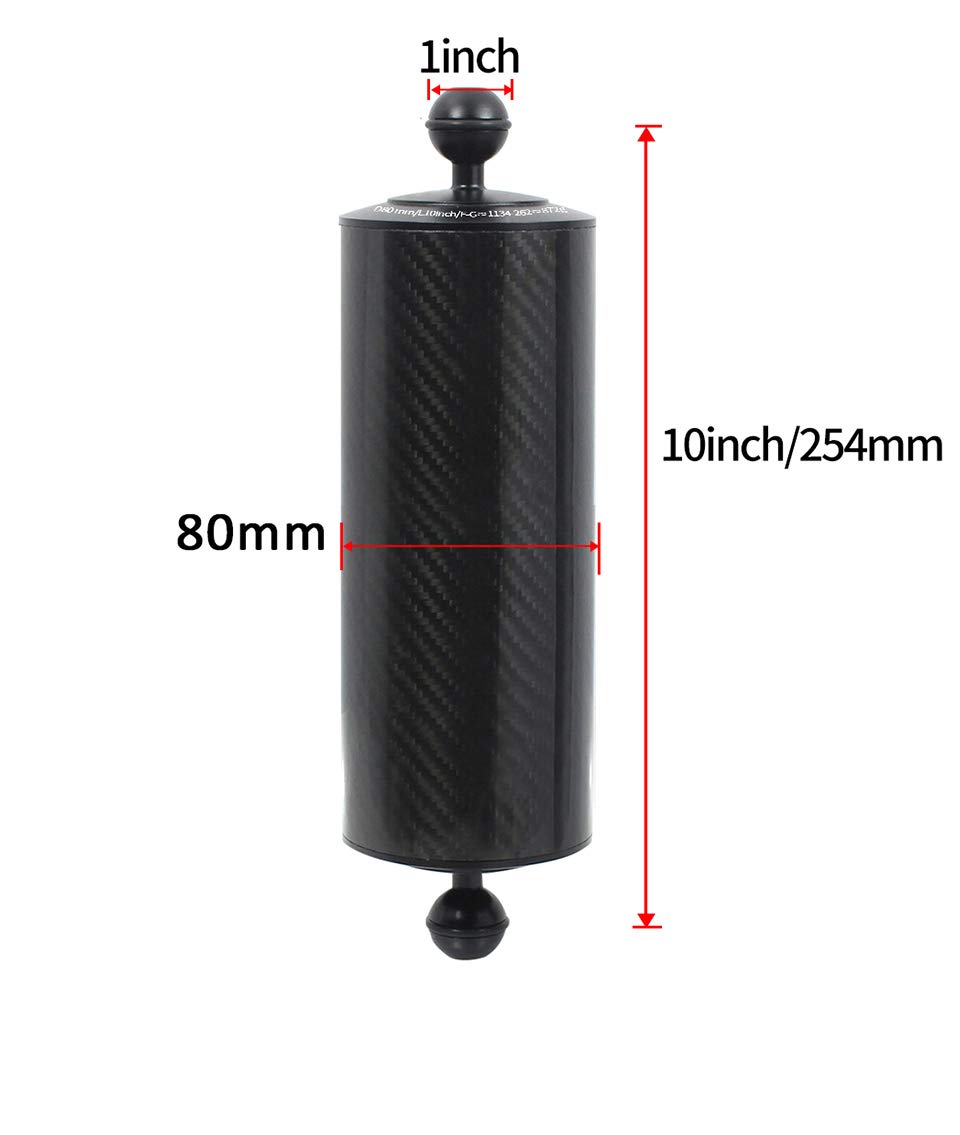 Plateau flottant en fibre de carbone pour appareil photo de plongée double boule 80 mm