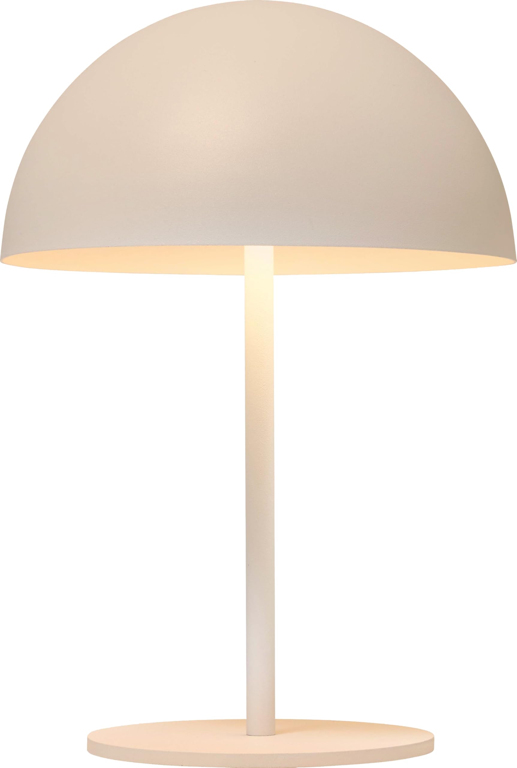 Northpoint LED Metall Akku Tischlampe in Pilzform 28cm hoch Touch-Schalter Outdoor Lampenschirm Terassenleuchte Beige