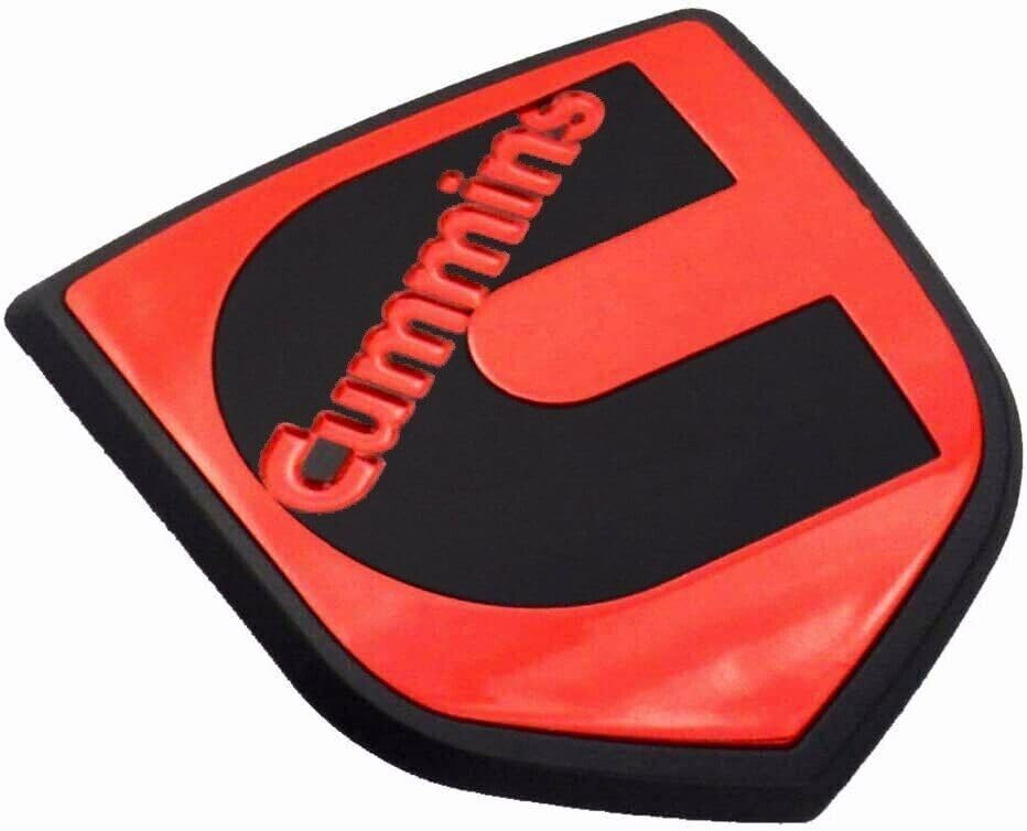 Image of 1Pcs Compatible with Head Front Cummin Emblem 3D Badge Nameplate Replacement for 3rd gen 03-09 Cummin (Red)