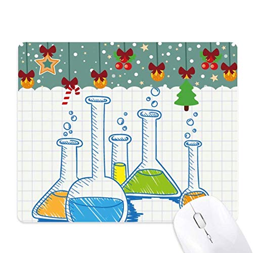 Tapis de souris en caoutchouc motif tube à essai durable et stable pour vos séances de chimie