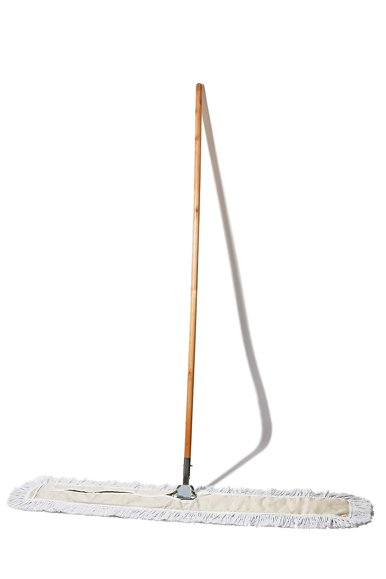 Tidy Tools 48 Inch Industrial Strength Cotton Dust Mop with Wood Handle and Frame. 48'' X 5'' Wide Mop Head with Cut Ends - Hardwood Floor Broom