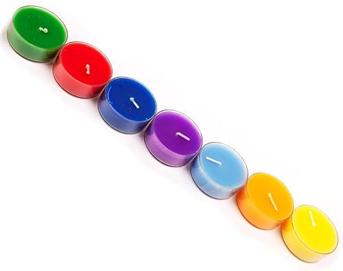Miniatura 4 de Vrinda Vela perfumada de 7 chakras, 2.25 pulgadas, juego de velas de aromaterapia para meditación, yoga y relajación, vertidas a mano con aceites
