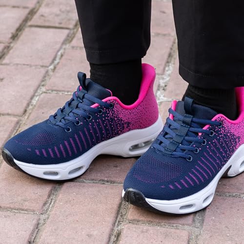 Image of Womens Slip On Tennis Sneakers Walking Running Shoes Easy to Wear
