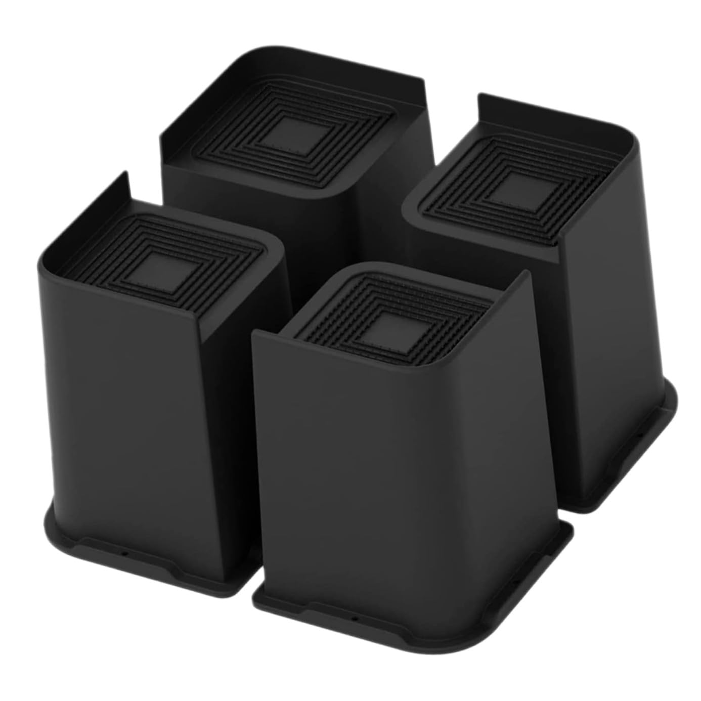 GALPADA Elevadores de Cama y Sofá 15 Cm Bloques Trapezoidales de PP Antideslizantes para Patas de Muebles Resistentes Uso Hogar Oficina Pack 4 Piezas