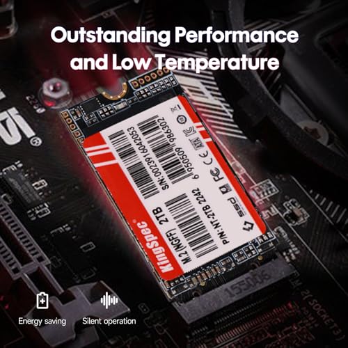 Image of KingSpec 2TB M.2 SATA 2242 SSD NOT for NVMe Slots, Upgrade for Laptop /Desktop, SATA III 6Gb /s, B+M Key, Up to 550MB /s