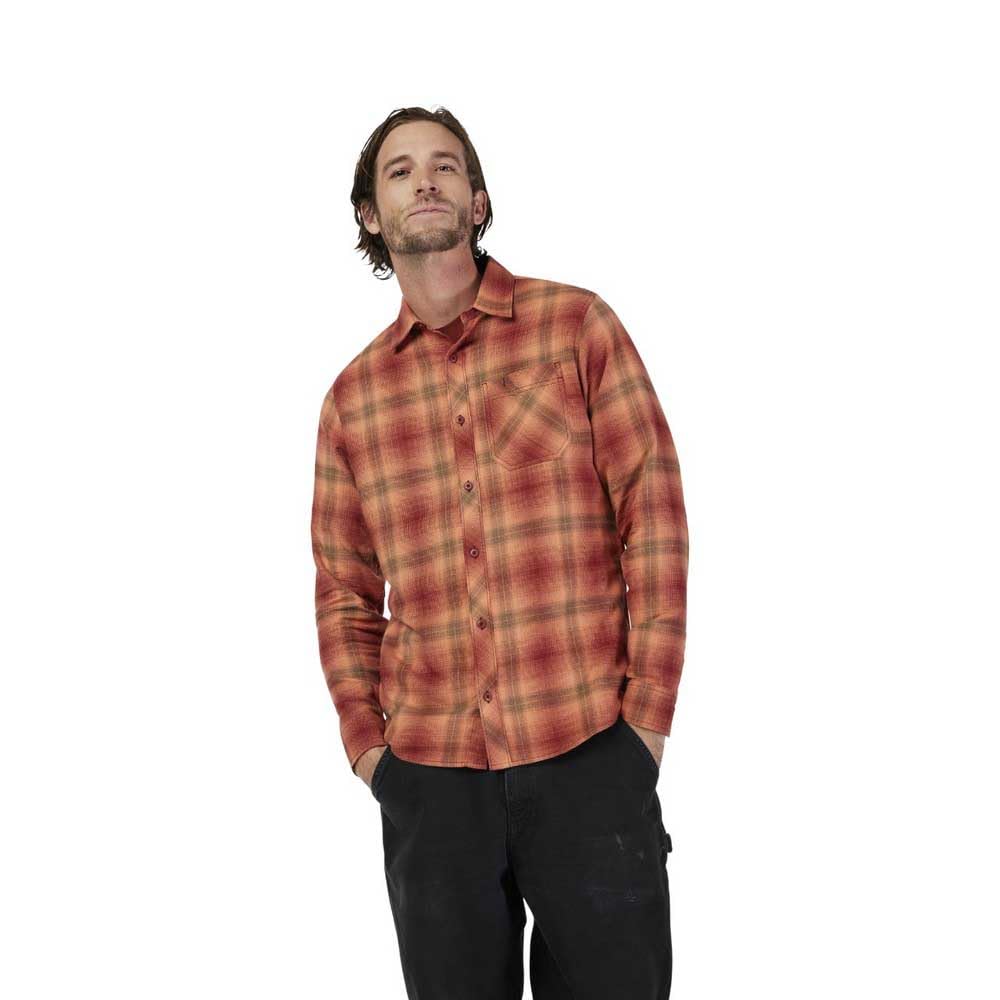 FOX SURVIVALIST STRETCH FLANNEL RUST M SHIRT