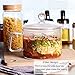 Mini Sized Glass Bowl with Lid and Handle, 44 FL OZ/1.4L for Noodles, Pasta, Soup, Cereals, Fruits, BPA Free, Microwave Dishwasher Oven
