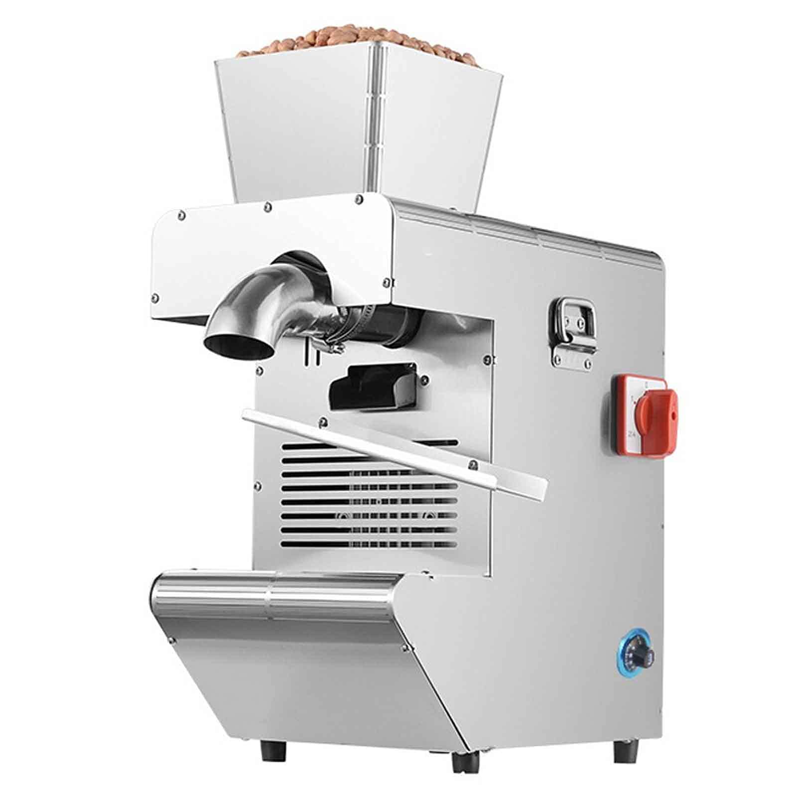 TreeSouth Kitchen Automatic Oil Press Machine Electric Household/commercial Stainless Steel Extractor, Hot And Cold Dual Use, 0-300°c, Suitable For Pressing Peanut, Sesame 48x49.5x30cm