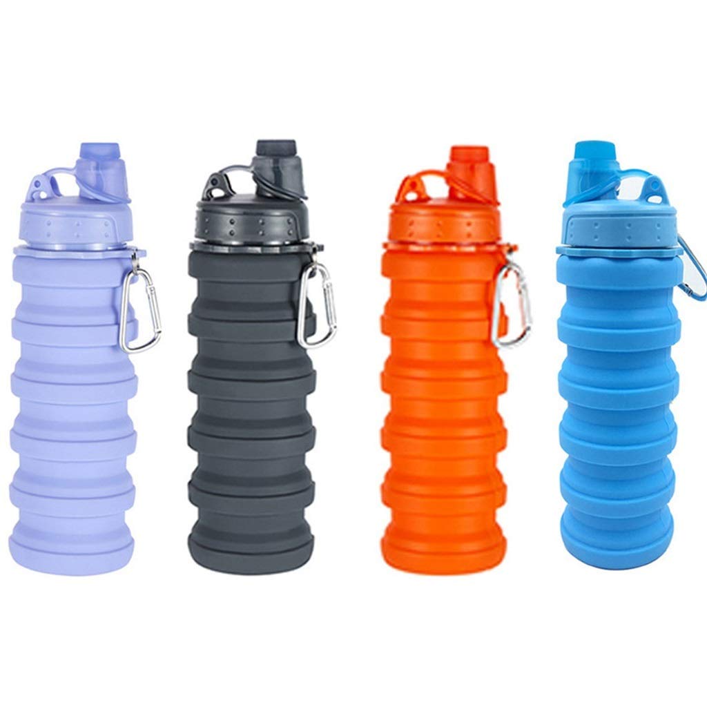 Faltbare Wasserflasche, Einfarbig Sportschale Mit Haken Tragbar for Den Außenbereich
