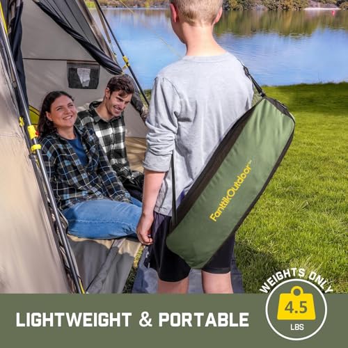 Image of FanttikOutdoor Zeta L8 Max Camping Chair, Portable & Lightweight, Comfort-Driven Foldable Rocking Chair with Carry Bag for Camping, Hiking, Patio, Fishing, Support up to 250 lbs, Green