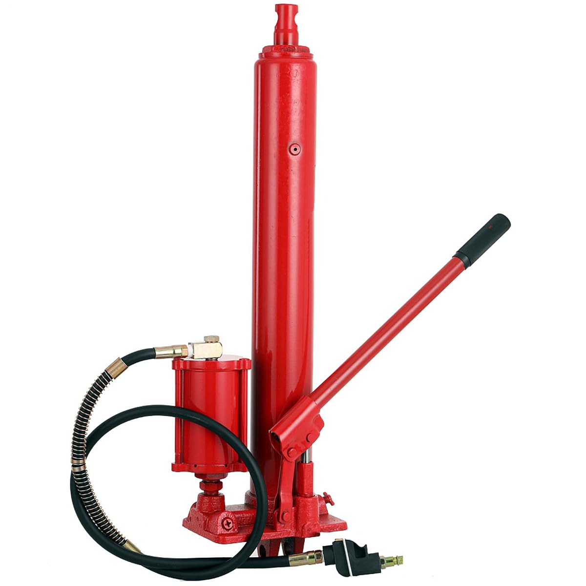LALABU Hydraulischer Langer Rammenheber, 8 Ton Kapazität,Höhenverstellung, 660-1160mm Hydraulikzylinder Auto-Flaschenheber für Motorhebebühnen, Garagen-/Ladenkrane