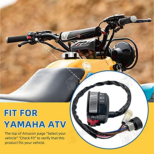 M MATI Left Handlebar Control Engine Start Run Off Headlight Switch for Yamaha Big Bear 350 Warrior 350 Moto-4 225/250/350 PRO-4 Terra Pro YFM225/250/350 YFP350 YFU59V-83973-09-00