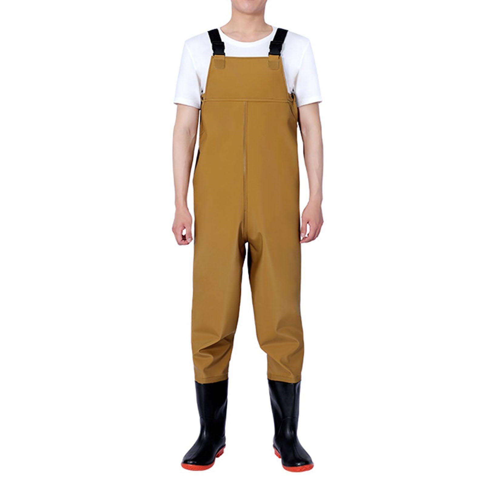 Generisch Pantaloni da pesca da uomo con stivali, da pesca, impermeabili, traspiranti, per attività all'aria aperta, casual, per pesca in acqua fredda e attività all'aria aperta