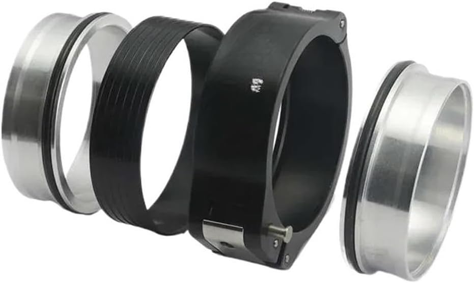 Exhaust Modification Exhaust Pinless Hanger Type V-Band Clamp W Flange 2.5"/3"/3.5"/4" Radiator Intercooler Hose Wastegate Pipe Turbine Exhaust Pipe(2.5inch 63mm Black)