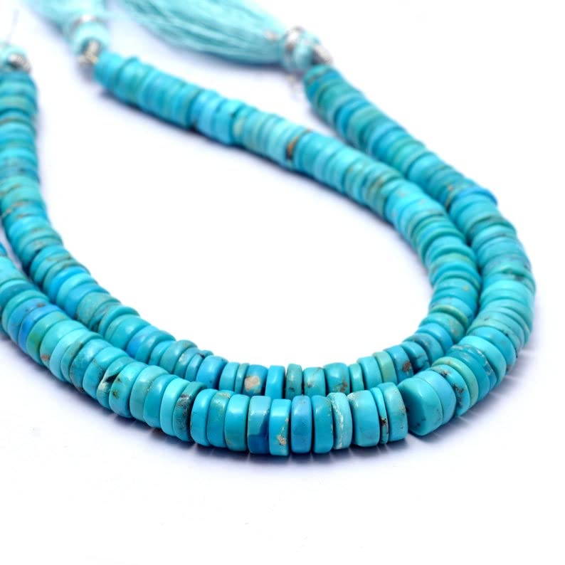 Perles turquoise d'Arizona 8mm en fil de 13 pouces pour la création de bijoux DIY