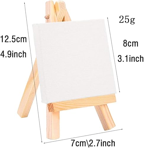 Miniatura 3 de Beavorty Caballete de mesa para decoración del hogar, caballete de mesa para niños, traje de niños, caballete de pintura, mini cosas, lienzos,